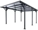 CARPORT mit Flachdach 5x3 m dunkelgrau