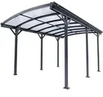 CARPORT mit Bogendach 5x3 m dunkelgrau
