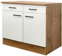 K&uuml;chenunterschrank Avila Eichefarben/Magnolie