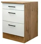Schubkastenunterschrank Avila Eichefarben/Magnolie