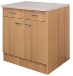 K&uuml;chenunterschrank in Buchefarbe 'Nano'