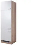 K&uuml;hlschrank-Umbauschrank Samoa Wei&szlig;/Eichefarben