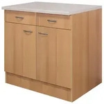 K&uuml;chenunterschrank in Buchefarbe 'Nano'