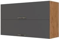 Held K&uuml;chenoberschrank ca. 100 cm Anthrazit/Eiche