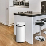 M&Uuml;LLEIMER rund 40L wei&szlig; mit Sensor