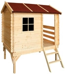 KINDERSPIELHAUS aus Holz - B146xL181xH205 cm/1,1m2 - M501B