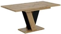 ESSTISCH ausziehbar 120 -160x90x75 cm - Artisan Eiche Optik/Schwarz- INEY
