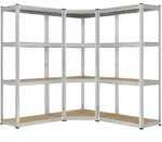 REGALSYSTEM Easy silber insgesamt 12 B&ouml;den (3er-Set)