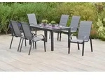 Gartentischgruppe Amalfi 7-tlg. Graphitfarben