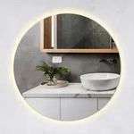 LED SPIEGEL 70 cm Runder Warmwei&szlig; 3000 K