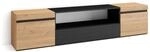 LOWBOARD, Eiche, Schwarz, 200/35/45cm