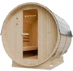 FASSSAUNA Spitzbergen 220 cm mit 8 kW Saunaofen (6 Personen)