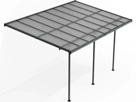 Juskys TERRASSENDACH Borneo Aluminium 4,9x3m dunkelgrau