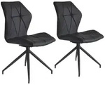 Stuhl-Set IMKE Schwarz, 360&deg; drehbar
