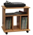 Schallplattenregal Retal ca.60x59x45cm Buchefarben
