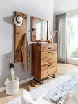 Wandgarderobe Wohnling ca. 40x140x7cm Sheesham Echtholz