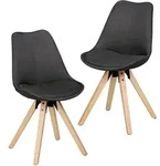 Stuhl-Set Lima 2-tlg. Anthrazit Webstoff