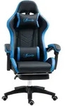 GAMING Stuhl, Kunstleder, Schwarz+Blau
