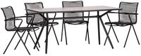Gartengarnitur 5-tlg. Alpha rope Metall/Kunststoff/Glas