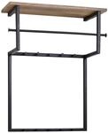 Wandgarderobe Wohnling ca.60x76x26cm Schwarz,Echtholz