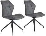 Stuhl-Set IMKE Grau, 360&deg; drehbar