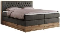 BOXSPRINGBETT AMORE KING 180/200 Dunkelgrau Velvet - H3
