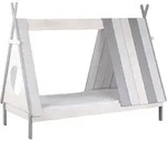 Hausbett ca. 90x200 cm Grau/Wei&szlig;