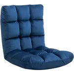 BODENSTUHL Bodensessel mit verstellbarer R&uuml;ckenlehne Bodensofa Blau