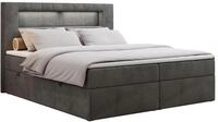 BOXBETT GOLD-5 LED 180/200 Dunkelgrau Velvet - H3