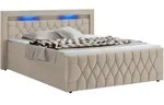 BOXBETT Leona Beige Samt 180x200 cm