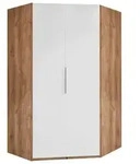 Eckschrank Level 36A Wei&szlig;/Eichefarben
