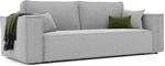 SOFA mit Schlaffunktion und Bettkasten, Hellgrau