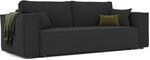 SOFA mit Schlaffunktion und Bettkasten, Schwarz