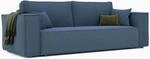 SOFA mit Schlaffunktion und Bettkasten, Blau