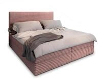 BOXBETT PISA 180x200 cm mit Matratze und Topper - Rosa