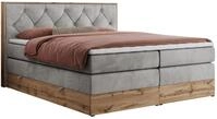 BOXSPRINGBETT VENETO KING 180/200 Hellgrau Velvet - H3