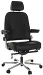 Chefsessel Hours F Schwarz ca. 70x123-133x63cm