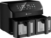 Juskys HEISSLUFTFRITTEUSE 9 L mit 2 Zonen Schwarz