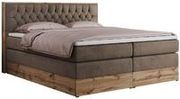 BOXSPRINGBETT AMORE KING 200/200 Braun Velvet - H3