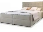BOXBETT GLOS 140x200 cm mit Matratze und Topper, H2+H3 - Beige