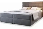 BOXBETT GLOS 140x200 cm mit Matratze und Topper, H2+H3 - Grau