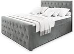 BOXBETT FONDI 140x200 cm mit Matratze und Topper - Hellgrau