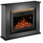 ELEKTROKAMIN 2000W rechteckig schwarz mit Flammeneffekt