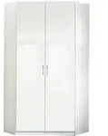 Eckschrank Clack Wei&szlig; Hochglanz