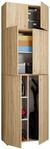 Mehrzweckschrank Lona XXL ca.70x223x39cm Eiche Dekor