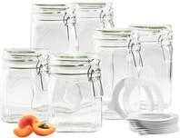 Einmachglas-Set aus Glas, 6-teilig