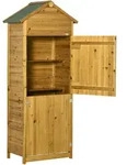 GER&Auml;TEHAUS Gartenschrank Gartenhaus, 2 Regale, 2 T&uuml;ren, wetterfest, Tanne,
