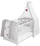BABYBETT Adam & Eule 70 x 140 cm wei&szlig;