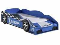 Autobett Police Car 70x140 Blau mit Bettkasten