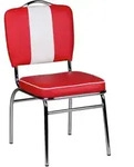 Stuhl Elivis Rot/Wei&szlig;